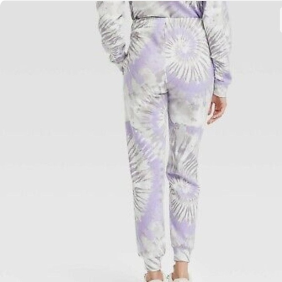 Women’s Tie Dye Sweatpants Los Angeles Lakers Hybrid Apparel Lavender Size XS - Picture 2 of 7